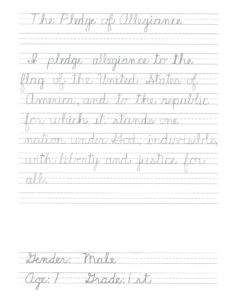 Student Cursive Writing Samples – New American Cursive